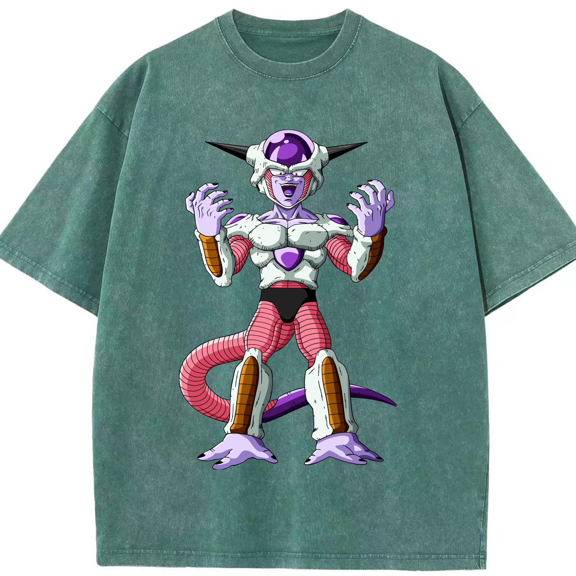 （画像用） ドラゴンボール フリーザ DRAGON BALL Frieza 綿100% ヴィンテージ風 半袖Tシャツ（フロントプリント）